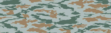 Military or hunting panoramic khaki geometric seamless pattern - Vector illustrationのイラスト素材
