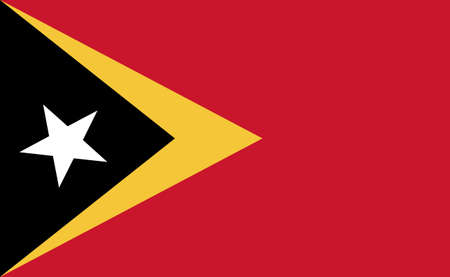 Timor national flag in exact proportions - Vector illustrationのイラスト素材