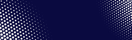Many dots on a blue panoramic background - Vector illustration
