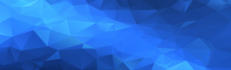 Abstract panoramic background with blue triangles