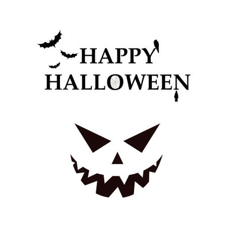 Gloomy white background with elements of the holiday Halloween - illustrationのイラスト素材