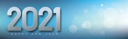 Multicolored shiny festive new year bokeh 2021 - illustration