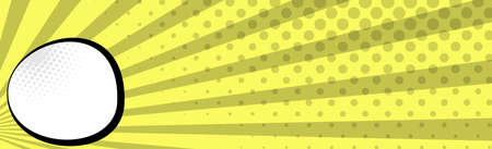 Panoramic yellow comic zoom with lines - Vector illustrationのイラスト素材