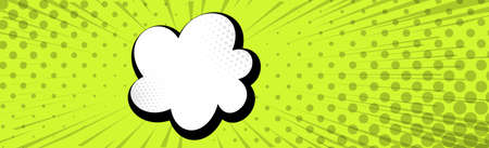 Panoramic yellow comic zoom with lines - Vector illustrationのイラスト素材