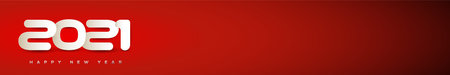 Numbers 2021c wish new year on red background - illustration