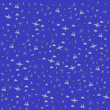 Abstract stylish background with different symbols of study - Illustrationの写真素材