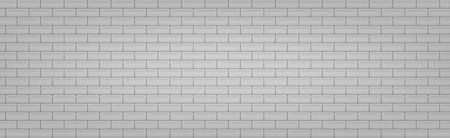 Realistic white and gray brick wall - Vector illustrationの写真素材