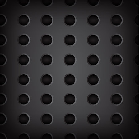 Black perforated background with black holes and glow - Illustrationのイラスト素材