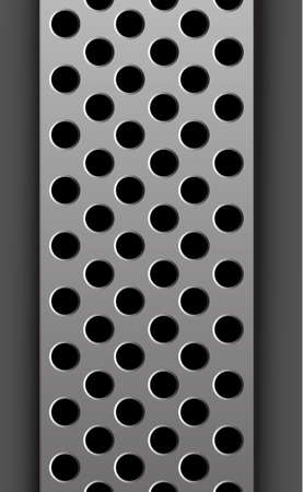 Black perforated background with black holes and glow - Illustrationのイラスト素材
