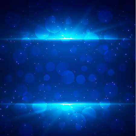Abstract blue blurred background with bokeh effect - illustrationのイラスト素材