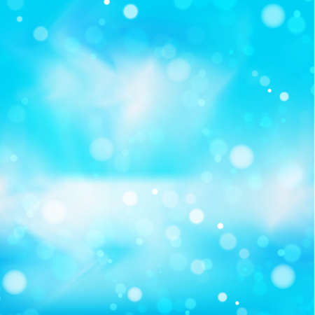 Abstract blue blurred background with bokeh effect - illustrationのイラスト素材