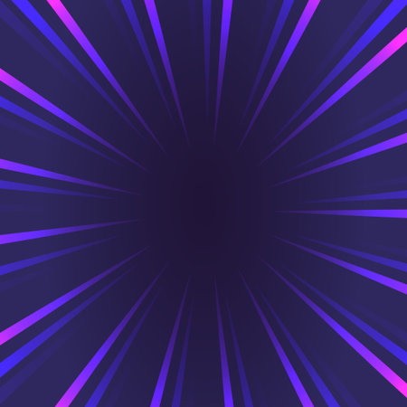 Blue comic zoom with lines and dots - Vector illustration