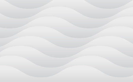 White vector panoramic background with wavy lines and shadows - illustrationのイラスト素材