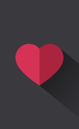 Abstract festive red heart on black and gray background - Vector illustrationのイラスト素材