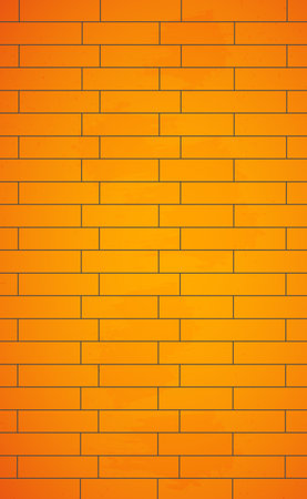 Realistic background wall, new yellow brickwork - Vector illustrationのイラスト素材