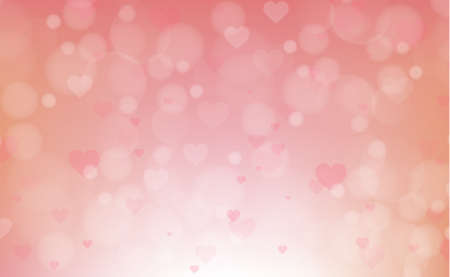 Abstract multicolored bokeh background with hearts - Vector illustrationのイラスト素材