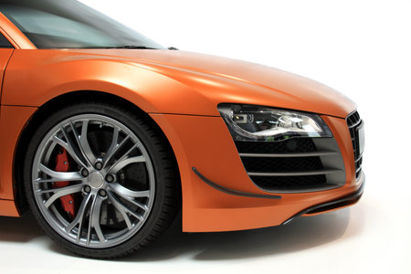 Fast luxury sporty red and orange car - Photo