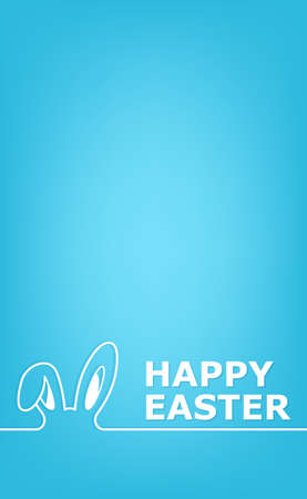 Abstract Easter Bunny with Happy Easter Greetings - Vector illustrationのイラスト素材