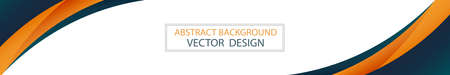 Abstract web template black and orange lines on white background - Vector illustrationのイラスト素材