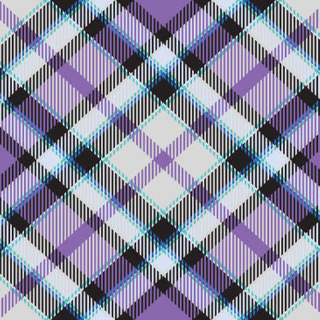 Scotland tartan seamless plaid texture with rhombuses and squares - Vector illustrationのイラスト素材