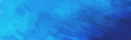 Realistic blue watercolor panoramic texture on white background - Vector illustrationのイラスト素材