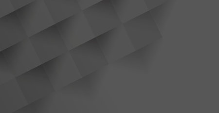 Abstract black background, web template, squares with shadow - Vector illustration
