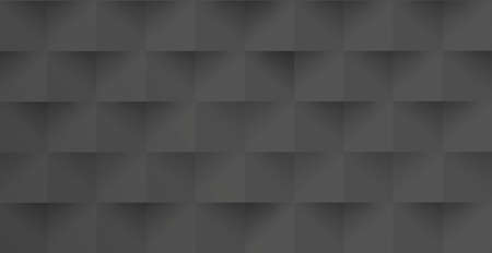 Abstract black background, web template, squares with shadow - Vector illustrationのイラスト素材