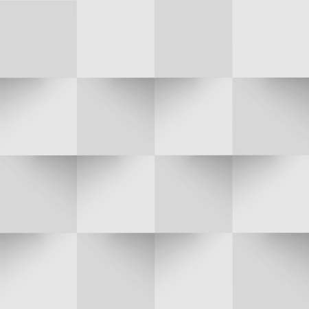 Abstract white background, web template, squares with shadow - Vector illustrationのイラスト素材
