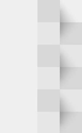Abstract white background, web template, squares with shadow - Vector illustrationのイラスト素材