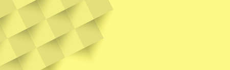 Abstract yellow background, web template, squares with shadow - Vector illustrationのイラスト素材