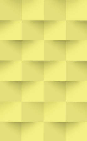 Abstract yellow background, web template, squares with shadow - Vector illustrationのイラスト素材