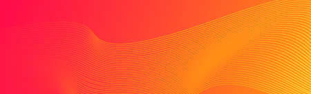 Orange abstract background with wavy lines - Vector illustrationのイラスト素材