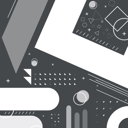 Abstract background of different geometric shapes - Vector illustrationのイラスト素材