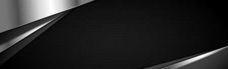 Perforated dark background with metal inserts - Vector illustrationのイラスト素材