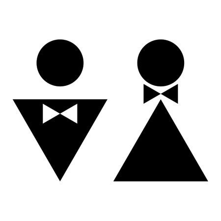 Abstract plaques, male and female toilet - Vector illustrationのイラスト素材
