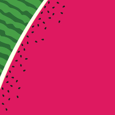 Realistic background of ripe red - pink watermelon - Vector illustrationのイラスト素材