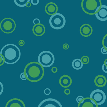 Abstract background with chaotically arranged circles - Vector illustrationのイラスト素材