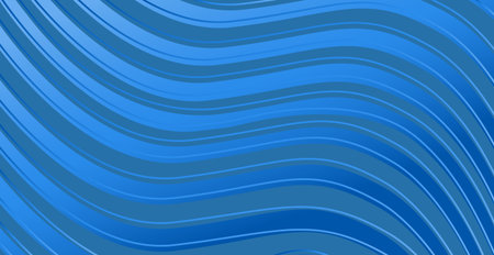 Abstract blue background with wavy lines - Vector illustration