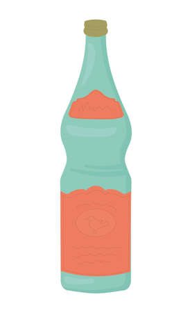 Sparkling sweet water in a bottle - Vector illustrationのイラスト素材