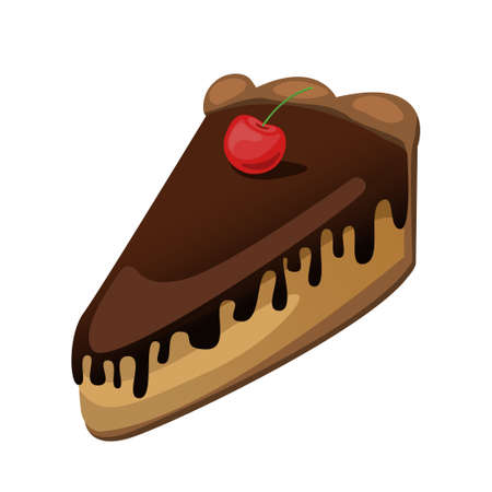 Realistic cake pastry on white background - Vector illustrationのイラスト素材