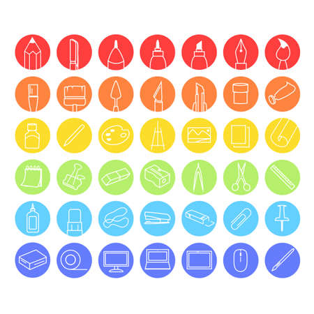 Collection of icons creativity for drawing - Vector illustrationのイラスト素材