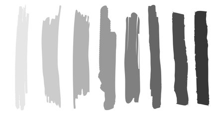 Different strokes of black paint on a white background - Vector illustrationのイラスト素材