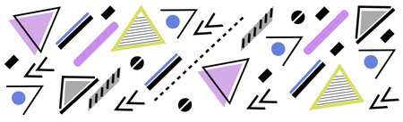 Abstract background with different geometric shapesのイラスト素材