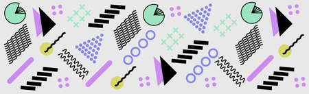 Abstract background with different geometric shapesのイラスト素材