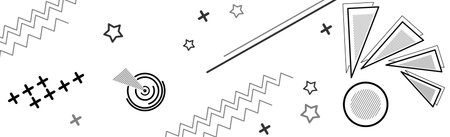 Abstract background with different geometric shapes - illustration