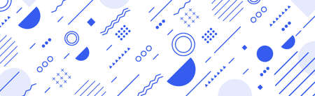 Abstract background with different geometric shapes - illustrationのイラスト素材