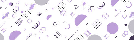 Abstract background with different geometric shapes - illustration