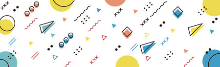 Abstract background with different geometric shapes - illustrationのイラスト素材