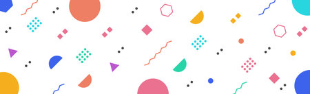 Abstract background with different geometric shapes - illustrationのイラスト素材