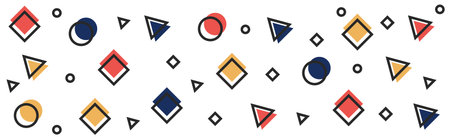 Abstract background with different geometric shapes - illustrationのイラスト素材